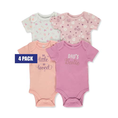 Koala Baby Baby Girls' 4-Pack Bodysuits Color: purple Size: 0 - 3 months