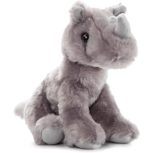 The Petting Zoo Rhino Stuffed Animal Plushie, Gifts for Kids, Wild Onez Babiez Zoo Animals, Rhinoceros Plush Toy 6 inches