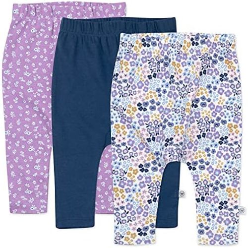 HonestBaby Unisex-Baby Multipack Harem Pants Roomy Fit Pull on Bottoms 100% Organic Cotton for Baby Boys, Girls