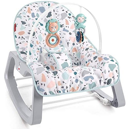 Fisher-Price Infant-to-Toddler Rocker - Pacific Pebble, Portable Baby Seat, Multi