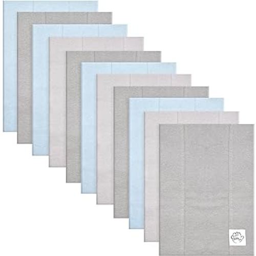 Baby Burp Cloths for Boys and Girls - 11 Pack Large 100% Cotton - Double Layered Extra Absorbent Burp Rags, Solid