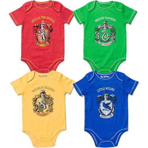 Harry Potter Baby 4 Pack Bodysuits Newborn to Infant