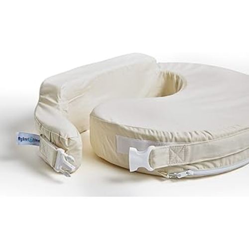 My Brest Friend Organic Cotton Deluxe Nursing Pillow Cover - Slipcovers For Baby - Adjustable Fit, Easy Care, Durable - Original Nursing Pillow Not Included, Organic Cream