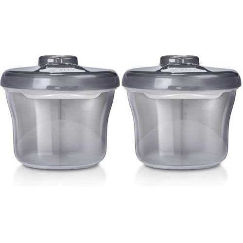 Philips AVENT Powder Formula Dispenser and Snack Cup for Unisex Baby,Grey,SCF135/18,(Pack of 2)