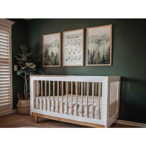 Watercolor Woodland Animal Tracks Nursery Art Print Set (3 Pieces)