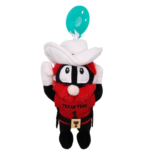 Gamezies Baby Boy and Girl Silicone Texas Tech University Raider Red Mascot Plush Pacifier, Collegiately Licensed, Removable, Washable Plush Toy CPSIA Tested, BPA-Free 0-6 Months