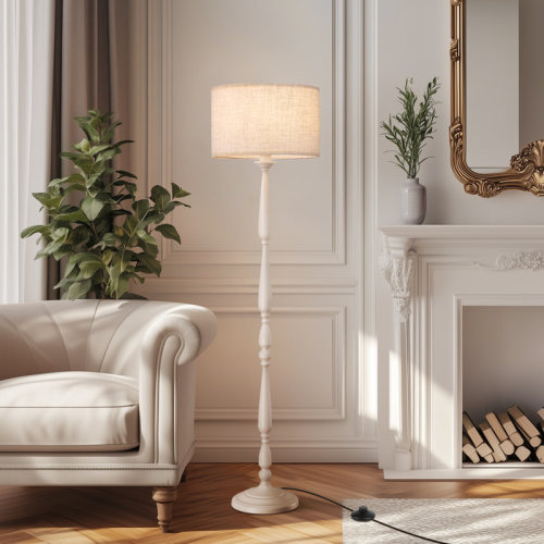 Charlton Home® 62" Traditional Floor Lamp with Remote and Dimmable Bulb & Reviews | Wayfair