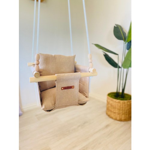 Indoor fabric baby swing - Taupe