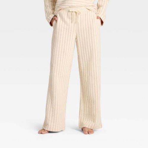 Women's Quilted Wide Leg Lounge Pants - Auden™