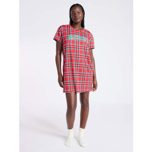 Joyspun Women's Dreamy Soft Collection Sleepshirt with Short Sleeves, Sizes S/M-2X/3X