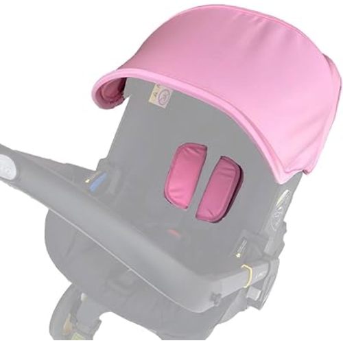 Accesorios de Repuesto para Cochecito Capota, Escudo de Protección, Parasol Textil Compatible con Asiento de Automóvil y Cochecito Doona (Rosa Claro)