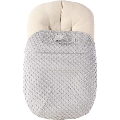 Removable Slipcover for Newborn Lounger, Super Soft Premium Minky Dot Baby Lounger Cover Fit for 29 x 17 x 4 inches Infant Padded Lounger, Ultra Comfortable, Safe for Babies Small Size (Gray)