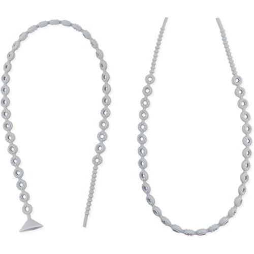 Bumkins Pacifier Clip Feeding Supplies for Baby Girl or Boy, Toy Straps for Sippy Cup, Teether, Stroller Accessories, Platinum Silicone Accessory Tether Leash, Safe for Teething Babies, Gray