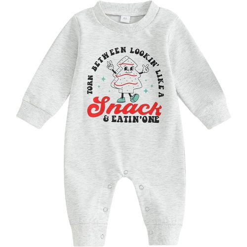 Newborn Baby Girl Boy Christmas Outfit Long Sleeve Romper Jumpsuit Bodysuit Santa Infant Fall Winter Clothes