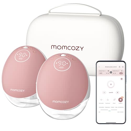 Momcozy M9 Wearable Pump: App-Enabled, Multi-Modes & 15 Levels Personalized Pumping for The Modern Mom