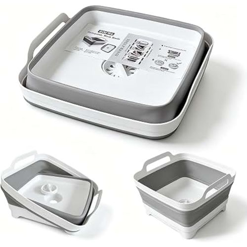 Amazon.com:2.4Gal Collapsible Dish Basin with Drain Plug