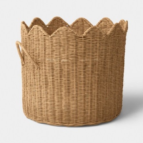 Scalloped Edge Woven Natural Basket - Threshold™