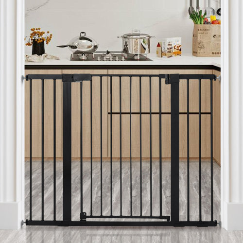 Toocapro 36" Extra Tall Walk Thru Auto Close Metal Baby Safety Gate Pet Dog Gates 30"-48.8" & Reviews | Wayfair