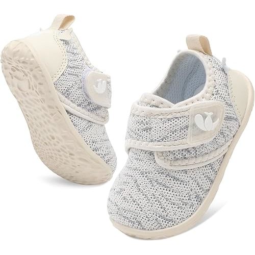 FEETCITY Baby Walking Shoes Barefoot Baby Shoes Infant Sneakers Newborn Crib Shoe Lightweight Flexible Slip On Shoe