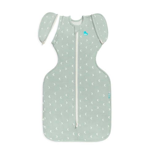 Love to Dream Swaddle UP Transition Baby Sleep Bag 1.0 TOG, Zip-Off Wings, Medium 13-19 lbs, Olive Moon