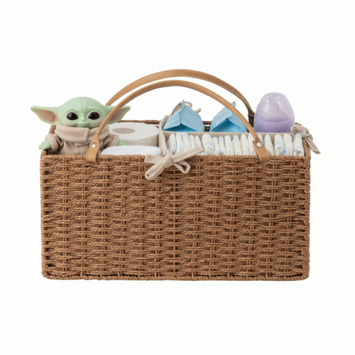 Rebrilliant Large Diaper Caddy Organizer, Paper Rope Storage Baskets Nursery Bin With Removable Divider, Portable Car Organizer For Diapers, Baby Shower Gifts, Newborn Essentials Must Haves | Wayfair