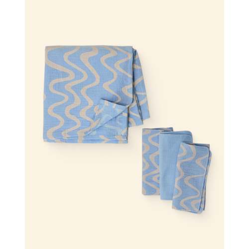Must-Have Muslin Set | Blue Waves - Storq by Kindred Bravely