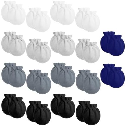 18 Pairs Newborn Baby Cotton Mittens No Scratch Gloves Newborn Mittens Infant Toddler Gloves for Boys Girls 0-6 Month