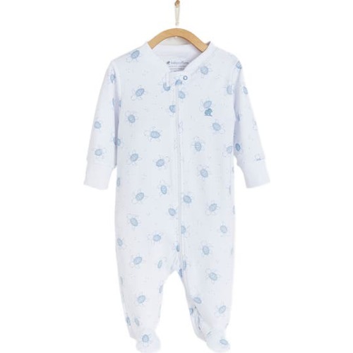 Premium Peruvian Pima Cotton Turtles Zip Footed Pajama for Infant, 0-3M