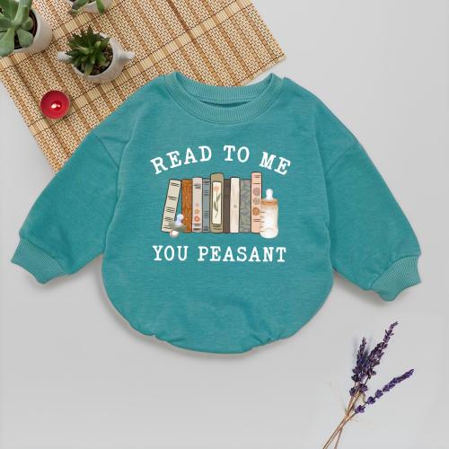 Read To Me You Peasant Funny Baby Romper, Book Lover Infant Bodysuit, Humorous Reading Baby Onesie, Cute Literary Baby Shower Present