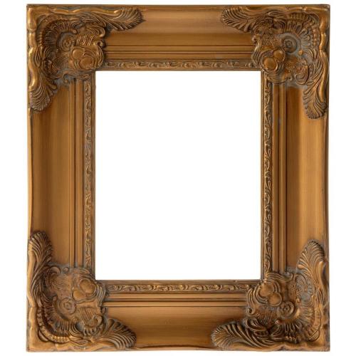 Antique Gold Wood Open Frame