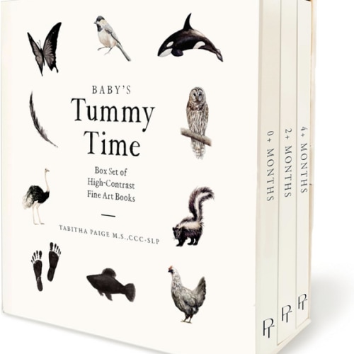Baby's Tummy Time Book Box Set: A 3-Book Box Set of High-Contrast Art for Visual Stimulation at Tummy Time (Tabitha Paige Children's Book Series)