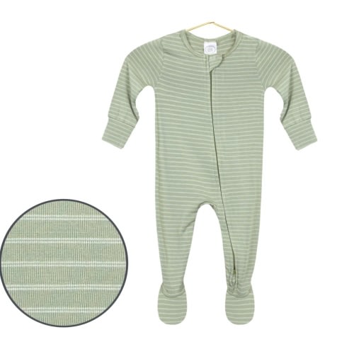 Lou Lou Carson Zipper Footies 6-12M