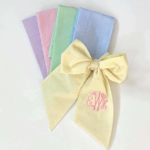 Seersucker Sash: Newborn, Maternity, Easter Decor (72x6 inches)