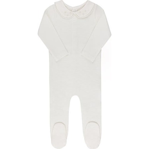 Ribbed Embroidered Collar Collection - Footie
