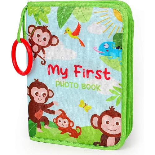 Baby First Family Photo Album Memory Book for Boys & Girls,My First Family Album with Mirror for 4x6 Baby Kids Toddlers Family Pictures-Perfect Gifts for Baby Shower Newborns Family Photos