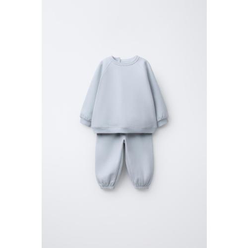 BASIC SWEATSHIRT AND JOGGER PANTS SET - Pastel blue | ZARA United States