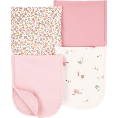 Carter's Baby Cotton Burp Cloths, 4 Pack