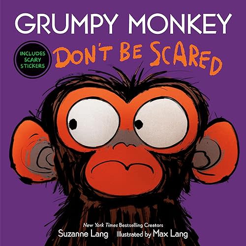 Grumpy Monkey Don't Be Scared: Includes Scary Stickers Hardcover – Sticker Book, July 11, 2023