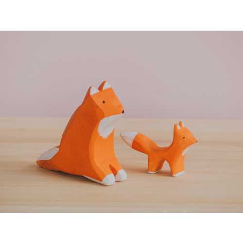 Wooden Little Fox, Handmade Wooden Animal, Montessori toys, Figure animals, Waldorf Fox, Christmas gift, Woodland animal toys, Wild animals