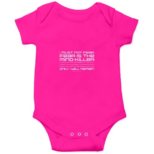 Dunes Litany againsts Fear Onesies Kids's Short Sleeve Onesie 6M Hot Pink sold by NIKOLA | SKU 579673792 | Printerval