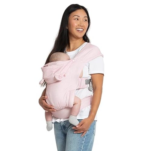 babyGap by Delta Children Legacy 3-in-1 Baby Carrier – Newborn to Toddler (Holds 7.5 to 25 lbs.), Face-in and Face-Out Baby Carrier Wrap with Lumbar Support, Ergonomic, Blush