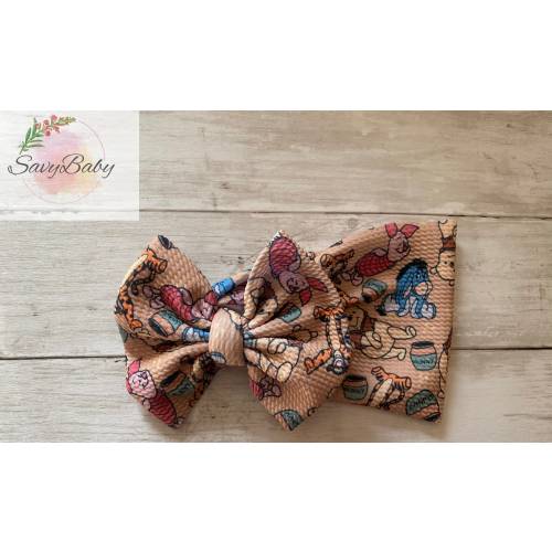 pooh & friends bow headwrap 5 inch on nylon (must choose when ordering)