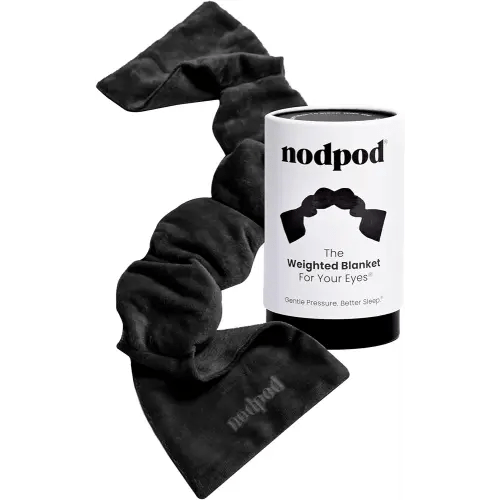 Nodpod Gentle Pressure Sleep Mask | Patented Light Blocking Design for Sleeping, Traveling & Relaxation - Black Onyx