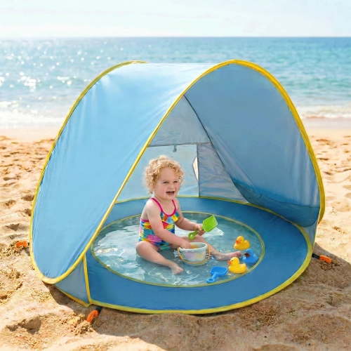 KEYAHAPPY Baby Beach Tent with Pool, UV Protection, Pop Up Sun Shelter