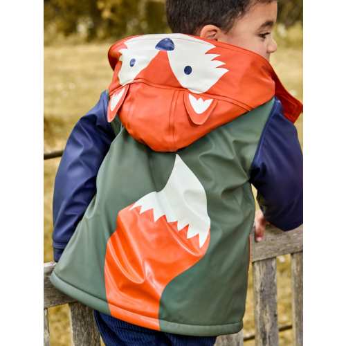 JoJo Maman Bébé Khaki Fox Cosy Waterproof Jacket