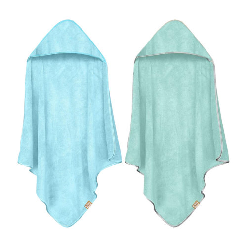 Highland Dunes 2-pack Solid Color Hooded Bath Towels, Cotton Bath Towel, Ultra Soft And Absorbent Towel, Unisex Towel Set, Birthday Gifts, 30 X 30 Inch | Wayfair