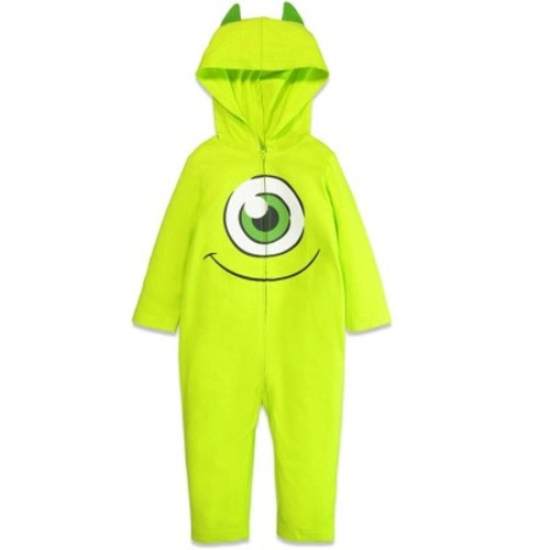 Disney Pixar Monsters Inc. Mike Wazowski Infant Baby Boys Cosplay Fur Coverall 12 Months