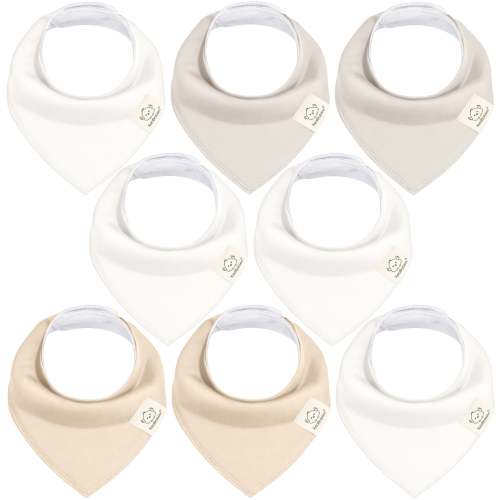 8-Pack Organic Bandana Bibs (Boy) - Purest / One Size