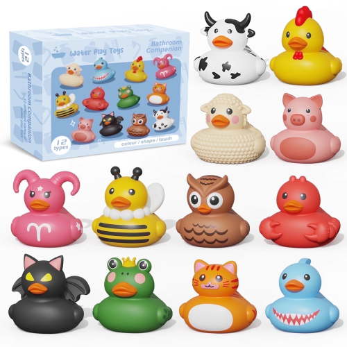 Sumsoltic 12 Pcs Baby Bath Toys, Rubber Ducks No Hole Design, Safe Bath Toys for Babies Infants Toddlers and Kids,Pool Toys Party Favors - Walmart.ca