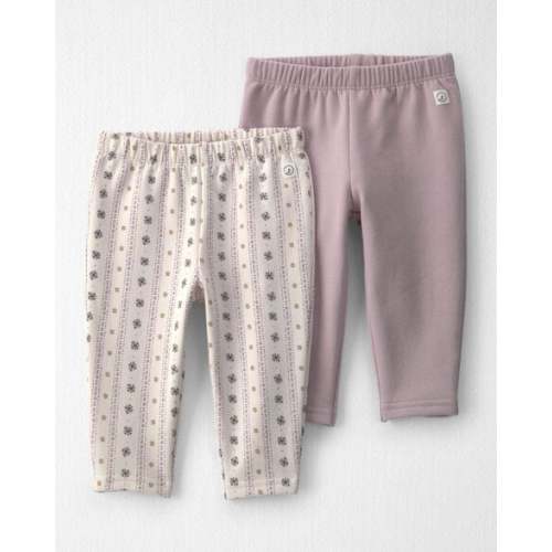 Baby Girl 2-Pack Recycled Fleece Leggings Made with Organic Cotton - Little Planet | Carter's
